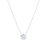 Mayors 18k White Gold 0.70cttw Diamond Cluster Necklace