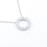 Mayors 18k White Gold 0.93cttw Diamond Circle Necklace