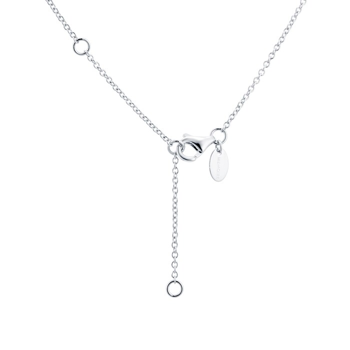 Mayors 18k White Gold 0.93cttw Diamond Circle Necklace