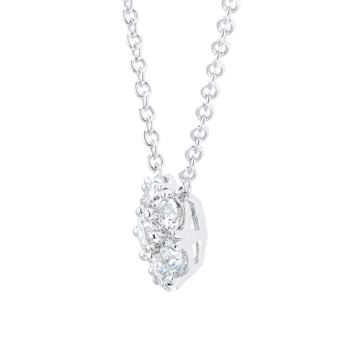 Mayors 18k White Gold 1.52cttw Diamond Circle Necklace