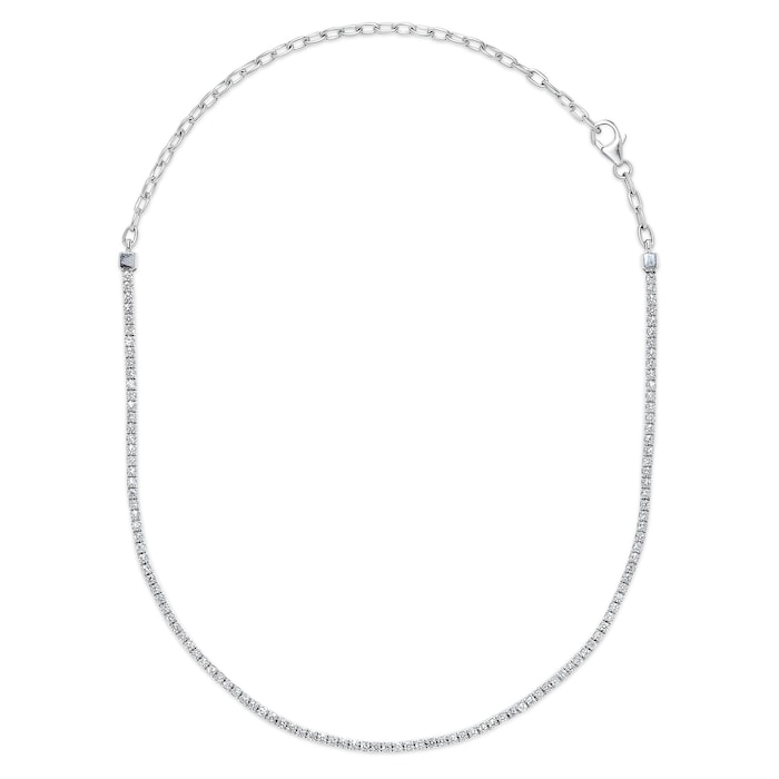 Mayors 18k White Gold 2.85cttw Diamond Necklace