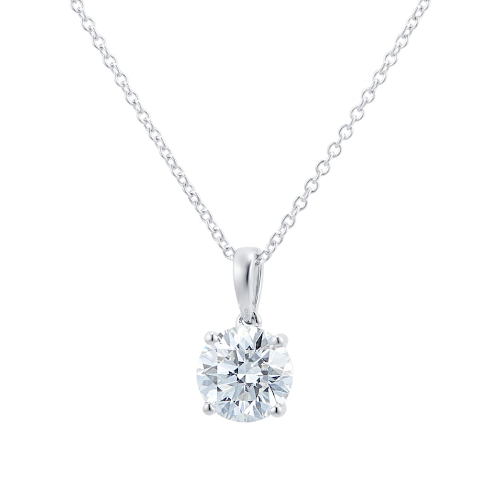 MAYORS 18k White Gold 2.04cttw Round Brilliant Classic Diamond Pendant