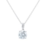 MAYORS 18k White Gold 2.04cttw Round Brilliant Classic Diamond Pendant