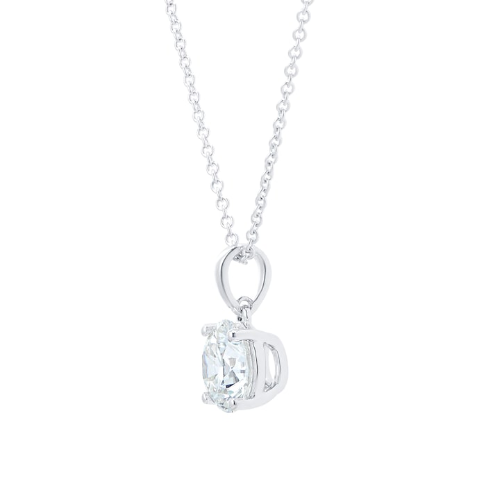 MAYORS 18k White Gold 2.04cttw Round Brilliant Classic Diamond Pendant