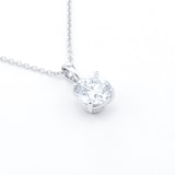 MAYORS 18k White Gold 2.04cttw Round Brilliant Classic Diamond Pendant