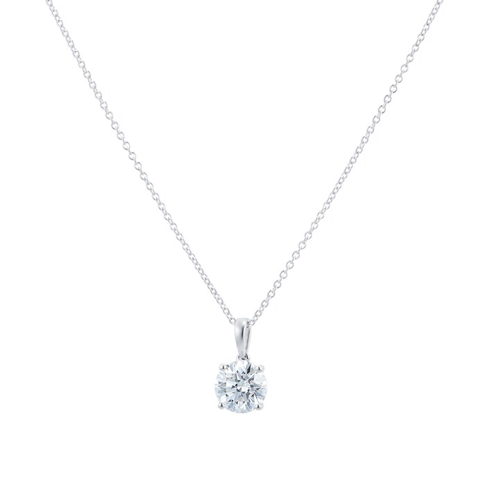 MAYORS 18k White Gold 2.04cttw Round Brilliant Classic Diamond Pendant