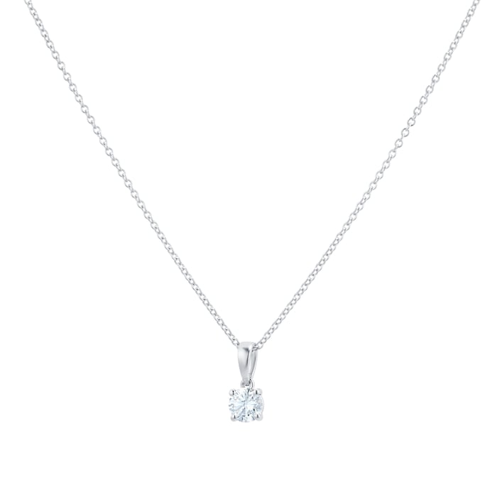 MAYORS 18k White Gold 0.46cttw Round Brilliant Classic Diamond Pendant