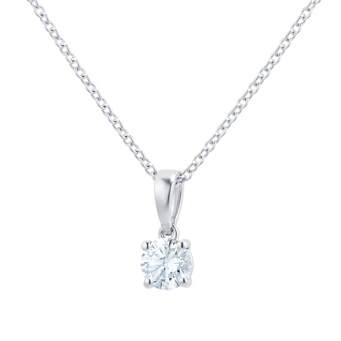 MAYORS 18k White Gold 0.46cttw Round Brilliant Classic Diamond Pendant