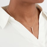 Mayors 18k Yellow Gold 0.78cttw Diamond Large Drop Pendant