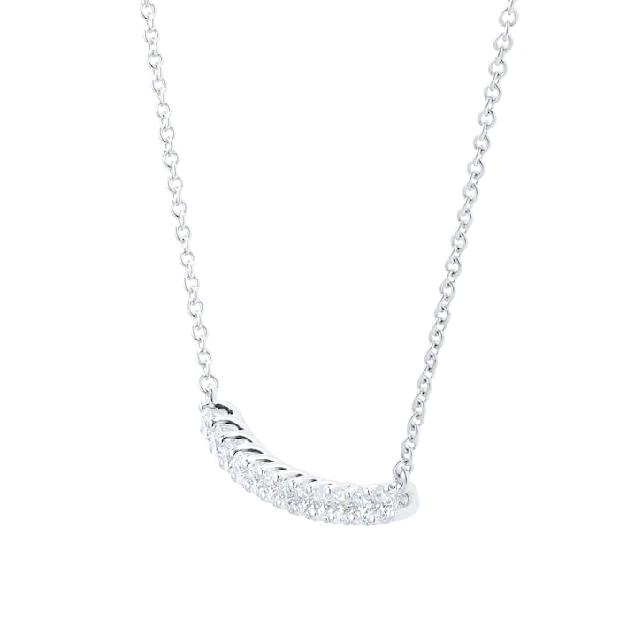 Mayors 18k White Gold 0.74cttw Diamond Bar Necklace