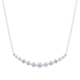 Mayors 18k White Gold 1.07cttw Diamond Smile Necklace