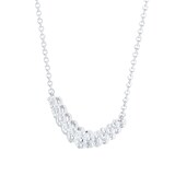 Mayors 18k White Gold 1.07cttw Diamond Smile Necklace