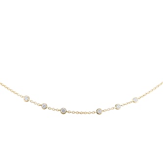 Mayors 18k Yellow Gold 0.72cttw Diamond Necklace
