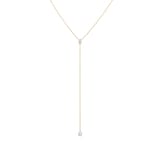 Mayors 18k Yellow Gold 0.46cttw Pear Cut Diamond Lariat Necklace