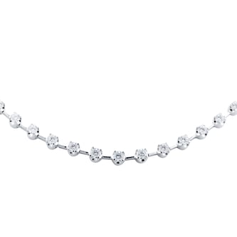 Mayors 18k White Gold 1.91cttw Bezel Set Diamond Station Necklace