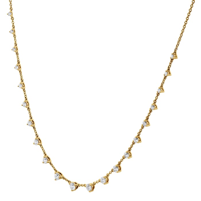 Mayors 18k Yellow Gold 1.14cttw Diamond Station Necklace