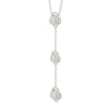 Mayors 18k White Gold Exclusive Reflector 1.90cttw Diamond Drop Necklace 16"