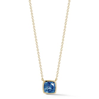 Betteridge 18k Yellow Gold Gaia 1.75cttw Blue Topaz Small Pendant 18"