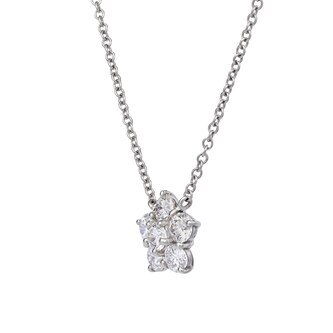 Betteridge Platinum 1.40cttw Diamond Medium Cluster Astra Pendant 16" Betteridge Platinum 1.40cttw Diamond Medium Cluster Astra Pendant 16"