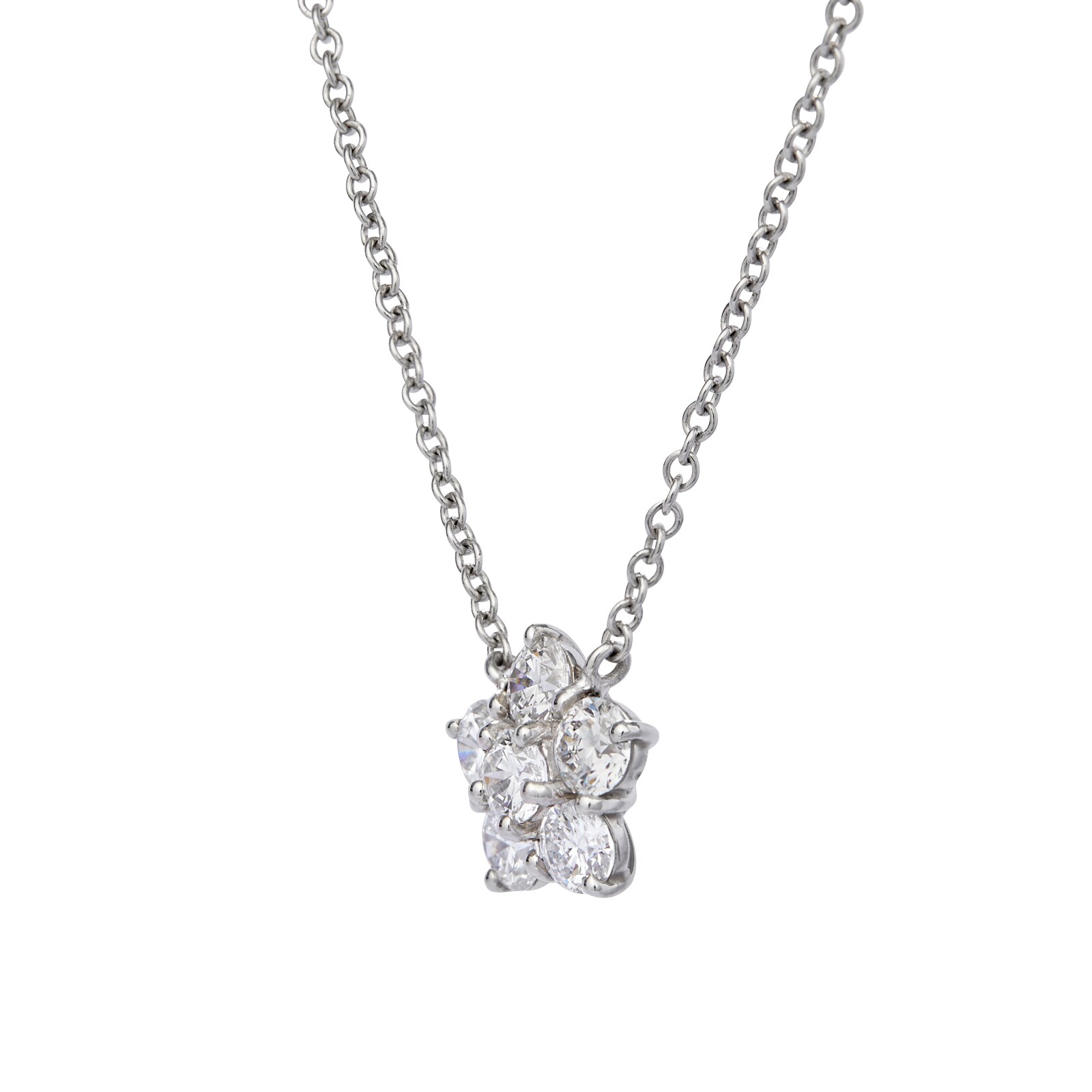 Betteridge Platinum 1.40cttw Diamond Medium Cluster Astra Pendant 16"