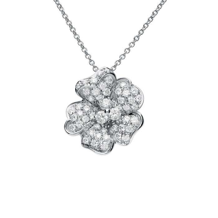 Betteridge 18k White Gold 1.25cttw Diamond Flower Pendant