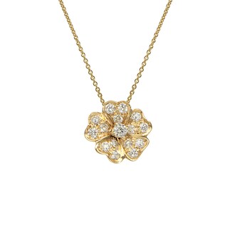 Betteridge 18k Yellow Gold 0.33cttw Diamond Small Flower Pendant Betteridge 18k Yellow Gold 0.33cttw Diamond Small Flower Pendant