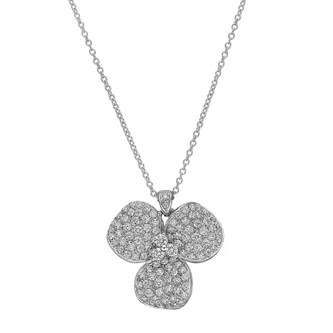 Betteridge 18k White Gold 1.41cttw Diamond Flower Pendant Betteridge 18k White Gold 1.41cttw Diamond Flower Pendant