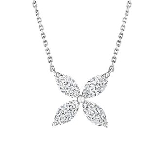 Betteridge 18k White Gold 1.24cttw Marquise Cut Diamond Flower Pendant Betteridge 18k White Gold 1.24cttw Marquise Cut Diamond Flower Pendant
