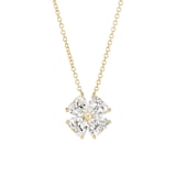 Betteridge 18k Yellow Gold 1.20cttw Heart Shaped Diamond Flower Pendant