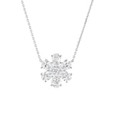 Betteridge 18k White Gold 2.52cttw Pear Cut Diamond Flower Pendant