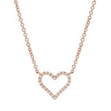 Betteridge 18k Rose Gold 0.10cttw Diamond Small Heart Pendant