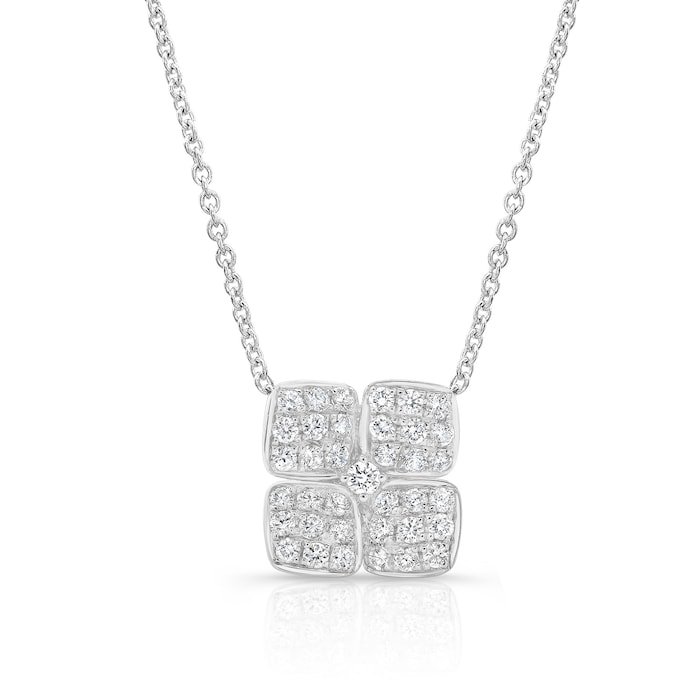 Mayors 18K White Gold 0.83cttw Diamond Pendant Necklace