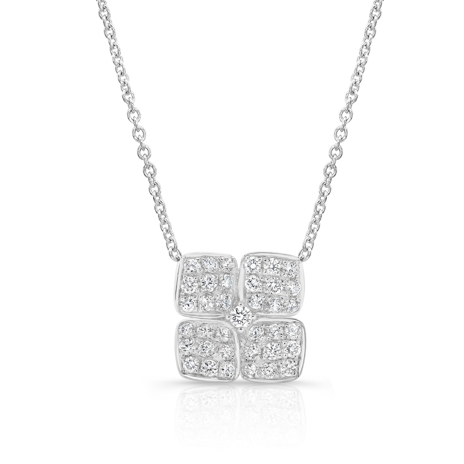 Mayors 18K White Gold 0.83cttw Diamond Pendant Necklace