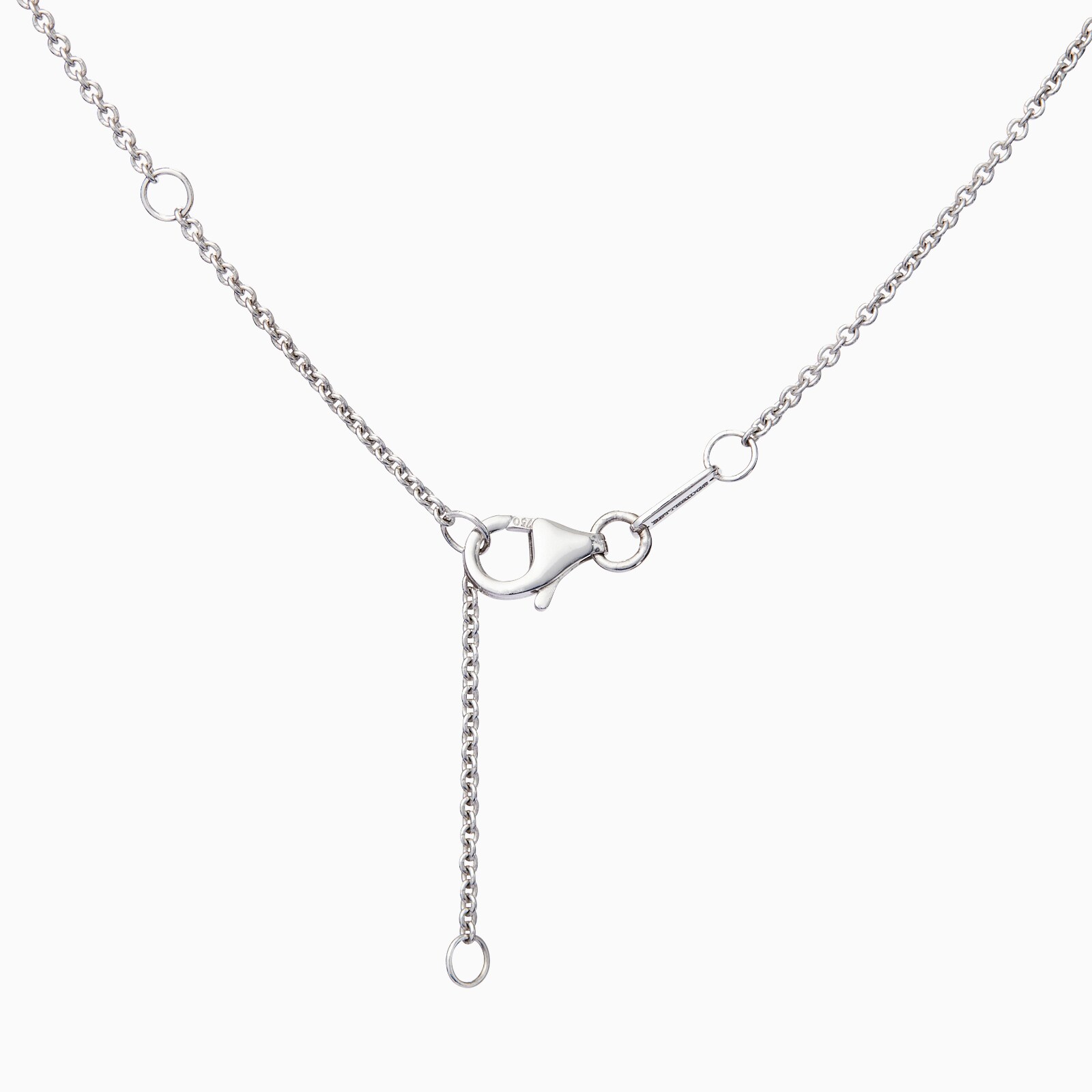 Uneek 18k White Gold 1.55cttw Sapphire and 0.25cttw Diamond Cluster Astra Pendant