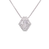 Betteridge 18k White Gold 0.76cttw Shield Cut Diamond Halo Pendant