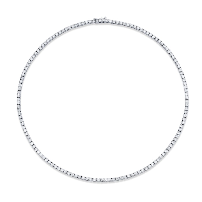 Betteridge 18k White Gold 5.09cttw Brilliant Cut Diamond Line Necklace