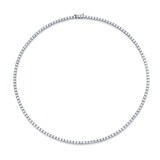 Betteridge 18k White Gold 5.09cttw Brilliant Cut Diamond Line Necklace