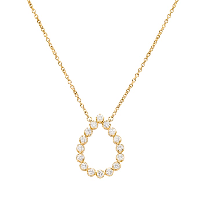 Mayors 18K Yellow Gold 0.44cttw Diamond Pear Pendant