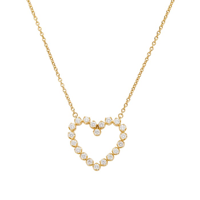 Mayors 18K Yellow Gold 0.39cttw Heart Pendant