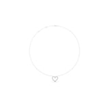 Mayors 18K White Gold 0.44cttw Diamond Heart Pendant Necklace