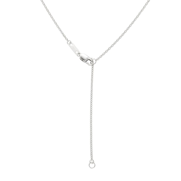 Mayors Platinum 1.00cttw Diamond Flower Motif Pendant Necklace