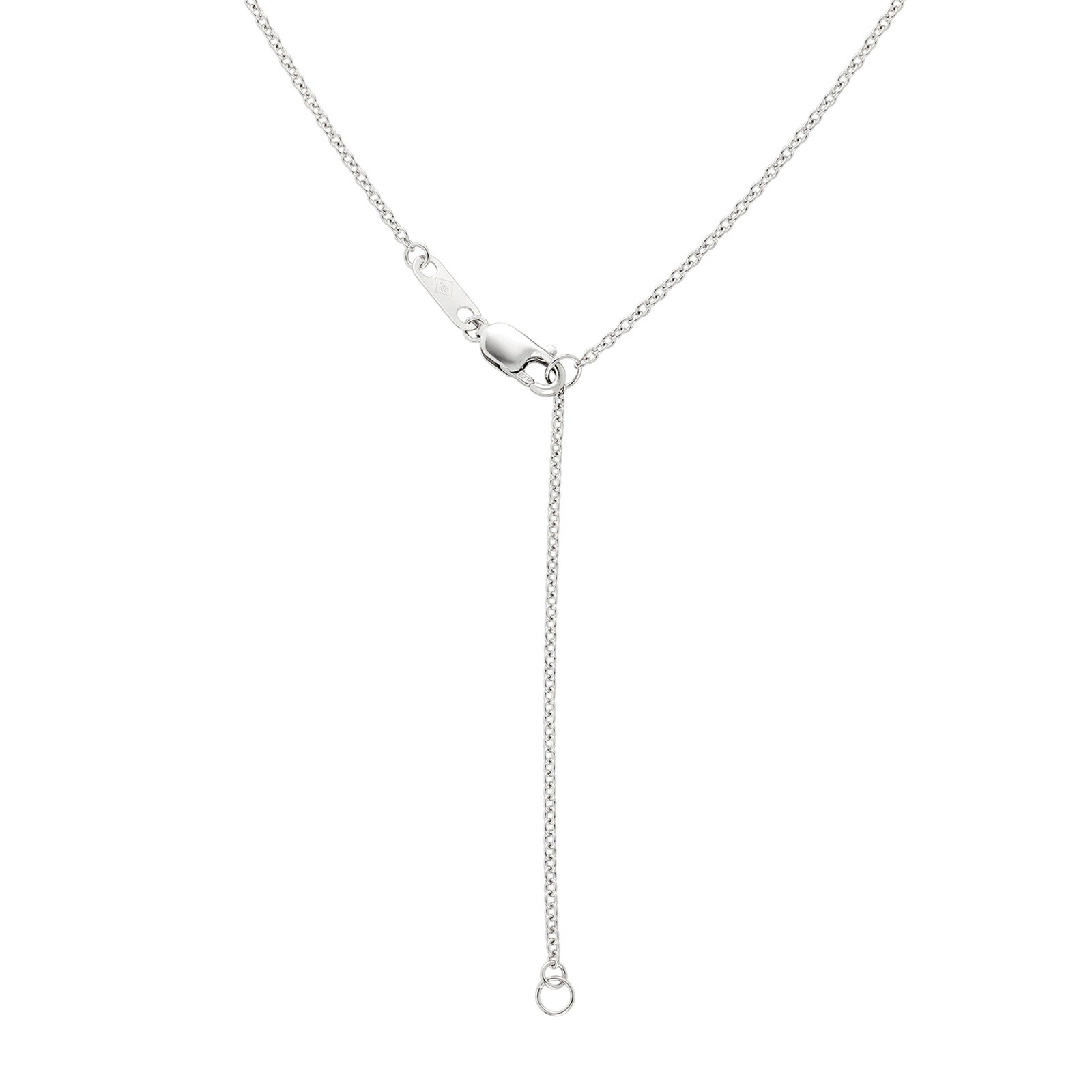 Mayors Platinum 1.00cttw Diamond Flower Motif Pendant Necklace