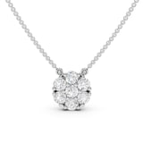 Mayors 18K White Gold 0.49cttw Diamond Pendant Necklace