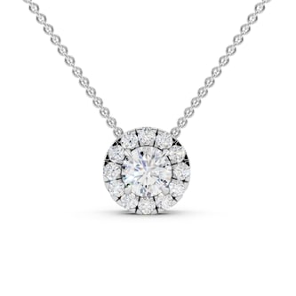 Mayors 18K White Gold 0.72cttw Diamond Pendant Necklace