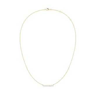 Mayors 18K Yellow Gold 0.13cttw Diamond Bar Necklace