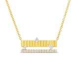 18K Yellow Gold 0.41cttw Mixed Cut Diamond Pendant Necklace