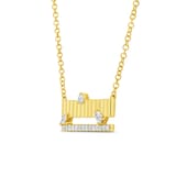 18K Yellow Gold 0.41cttw Mixed Cut Diamond Pendant Necklace