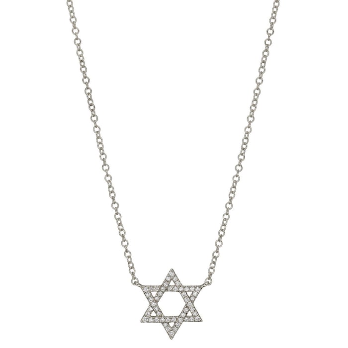 Betteridge 18k White Gold 0.15cttw Diamond Star of David Pendant