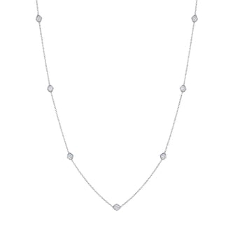 Betteridge 18k White Gold 1.30cttw Diamond Hexagonal 13 Station Necklace 24" Betteridge 18k White Gold 1.30cttw Diamond Hexagonal 13 Station Necklace 24"