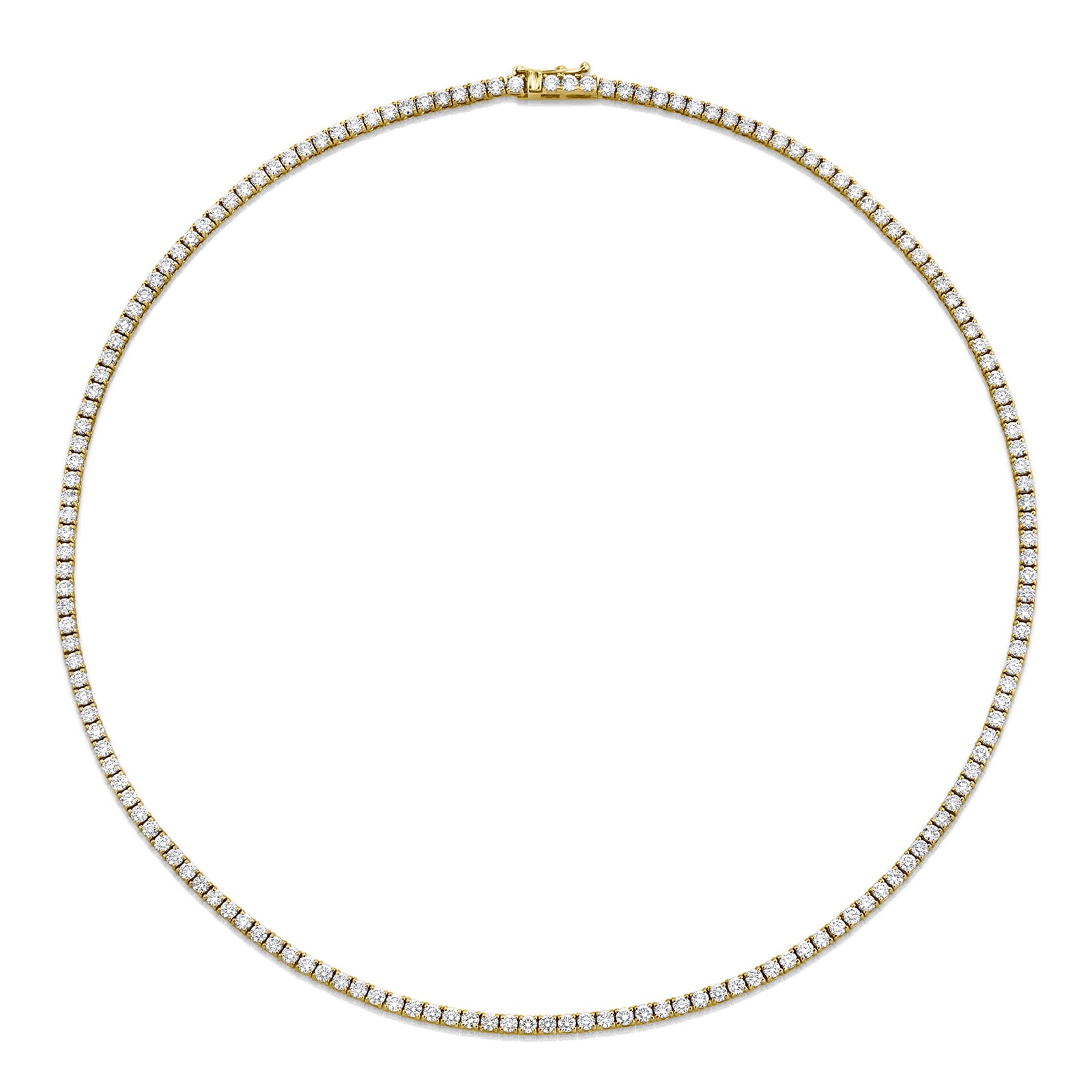 Betteridge 18k Yellow Gold 5.11cttw Brilliant Cut Diamond Line Necklace